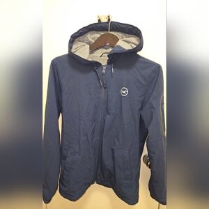Hollister Dark Blue Hooded Windbreaker